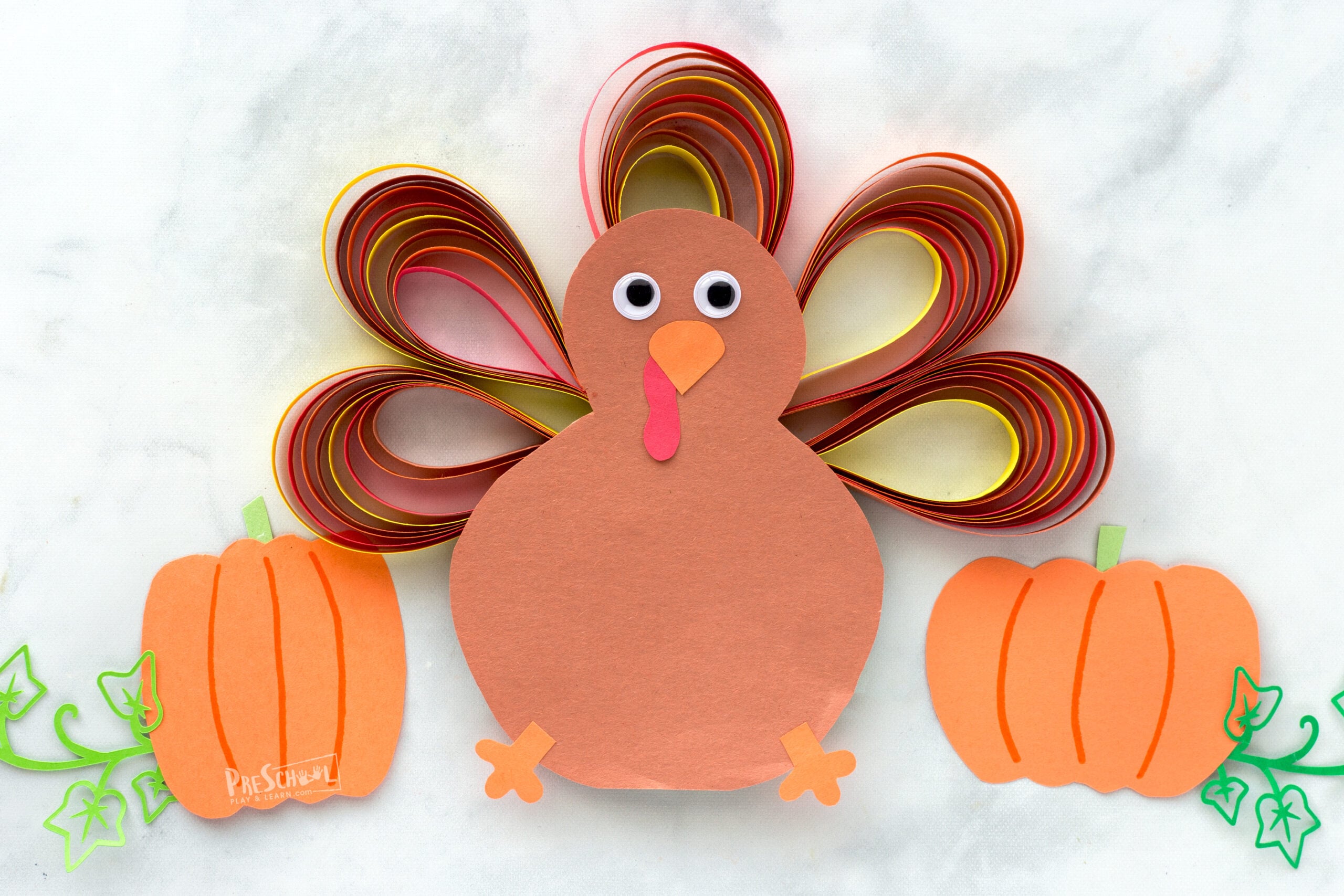 🦃 simple construction paper turkey craft for november